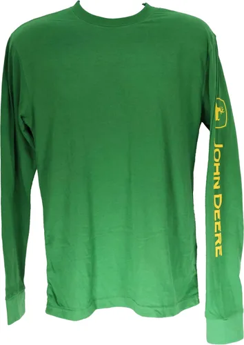 Vista 4 de John Deere Camiseta de manga larga sólida con logotipo en la manga Negro