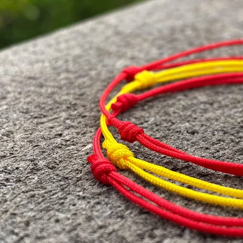 Vista 4 de Pulsera de cordón de la bandera del mundo de fútbol para hombre o mujer - Bandera de países Pulsera bandera Pais Copa Mundial Futbol Hombre Mujer