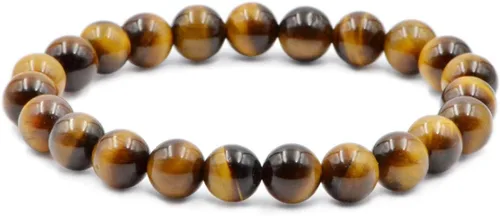 Vista 28 de AD Beads Pulsera elástica de cuentas redondas de piedras preciosas naturales, curación Reiki, 0.315 in Azul aguamarina