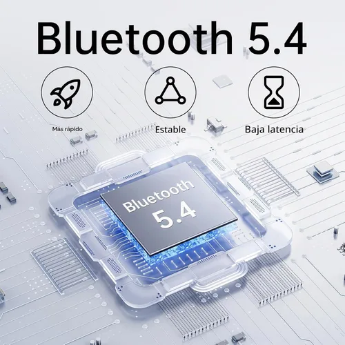 Vista 3 de Receptor transmisor Bluetooth 5.4, adaptador de audio inalámbrico 2 en 1 con doble enlace para 2 auriculares, conector auxiliar de 0.138 in para TV