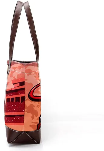 Vista 3 de Space Stars Rocket Planets - Bolsas grandes de lona de cuero para mujer, con asa superior y hombro