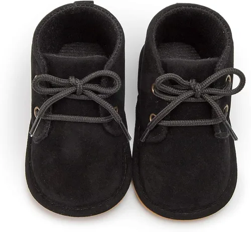 Vista 4 de HsdsBebe Zapatos Oxford de piel sintética suave con suela de goma antideslizante para niños y niñas, zapatos para caminar
