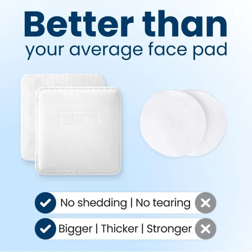 Vista 3 de Clean Skin Club Clean² Pads 2.0 [Nuevos y mejorados bordes] Almohadillas faciales garantizadas sin desprendimientos ni desgarros, capas triples