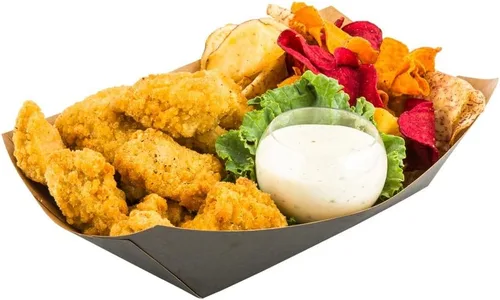 Vista 26 de Restaurantware Bio Tek - Botes de comida de 2 libras, 200 bandejas de papel desechables – Barcos de papel blanco resistentes a la grasa