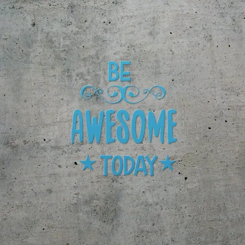 Vista 2 de Decal Stickers of Be Awesome Today (Azure Blue) (Set of 2) Premium Waterproof Vinyl Decal Stickers for Laptop Smartphone Car Dirt Bike Wall Room