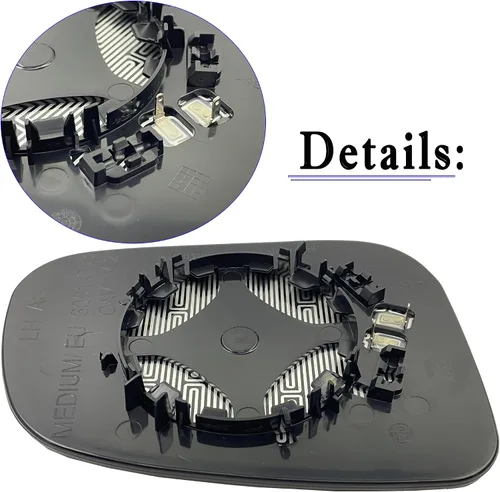 Vista 3 de Espejo calefactable para el lado del conductor compatible con Volvo S60 2012-2017, S80 2012-2016, V60 2015-2018 con soporte trasero