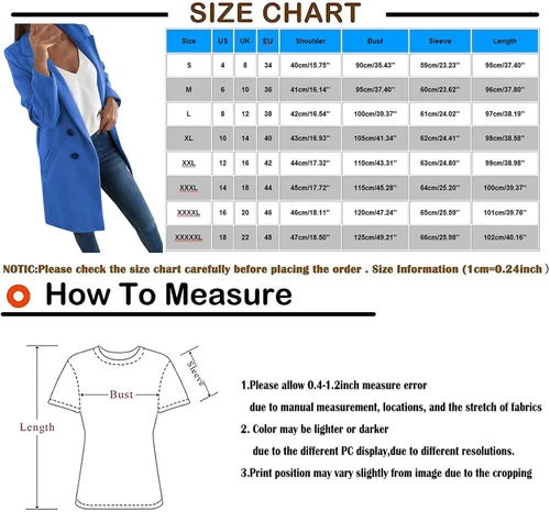 Vista 5 de Long Winter Coats for Women Double Breasted Blazer Camel Pea Trench Coats Lapel Workout Jacket Womens Fall Fashion