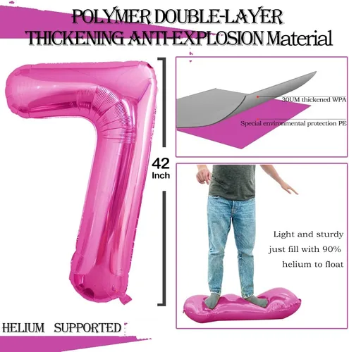 Vista 27 de GOER Globos Número 10 para Decoraciones de Fiesta de 10º Cumpleaños, Globos de Helio de Papel de Aluminio Jumbo de 42 Pulgadas para 10º Aniversario