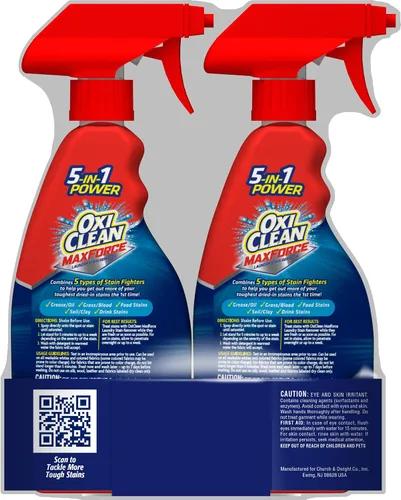 Vista 3 de OxiClean MaxForce - Quitamanchas para ropa, 16 onzas líquidas, paquete doble