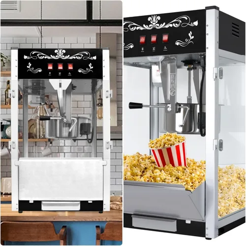 Vista 5 de Máquina de palomitas Trygoal, máquina de palomitas de 16 Oz para 80 tazas por tanda, máquina de palomitas estilo barra con 1 cuchara, 1 cuchara