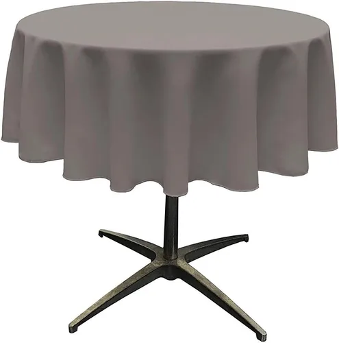 Vista 5 de Telón de fondo King Inc, mantel redondo de poliéster sin costuras de 58 pulgadas / superposición, bueno para mesa de café pequeña (Aqua)