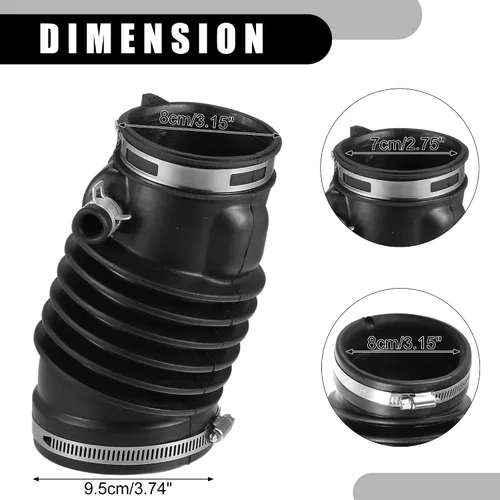 Vista 5 de Tubo de manguera de admisión para filtro de aire con abrazaderas 17228-RDA-A00 - Filtro de motor de automóvil Tubo de manguera de conducto