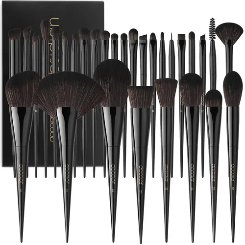 Vista 10 de docolor Professional 29Pcs Makeup Brush Set, Premium Goat Hair & Synthetic Fiber Blending Brushes for Foundation Powder Blush Concealer Eyeshadow