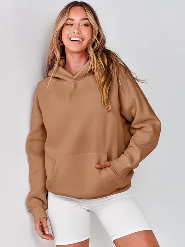 Vista 108 de ANRABESS - Sudaderas con capucha para mujer, sobre talla, de vellón de manga larga, modelo de 2024, para otoño