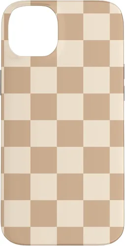 Vista 15 de Light Beige Classic Checkered Big Checkerboard Case for iPhone 17