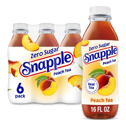 Vista 13 de Snapple Té de melocotón, botella de plástico reciclada de 16 onzas líquidas, paquete de 12