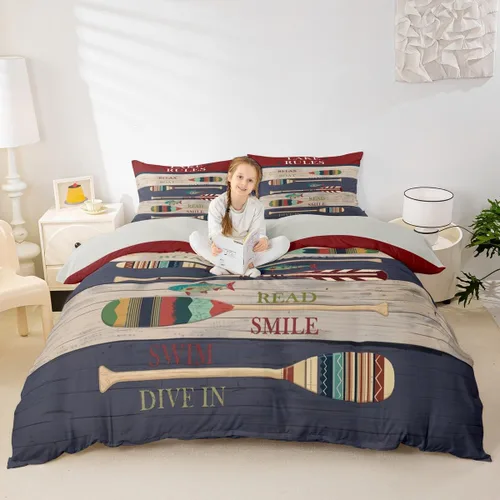 Vista 13 de Erosebridal Juego de ropa de cama con diseño de Feliz Navidad, adorable funda de edredón de muñeco de nieve tamaño individual para niños y niñas
