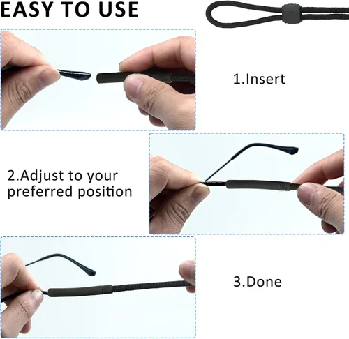 Vista 6 de Correa de gafas para gafas alrededor del cuello, correas para gafas para niños y hombres