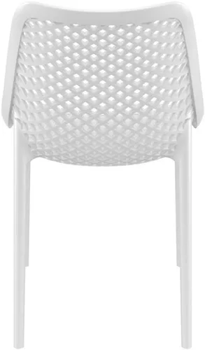 Vista 7 de Compamia Silla de comedor para patio al aire libre en color blanco (juego de 2)
