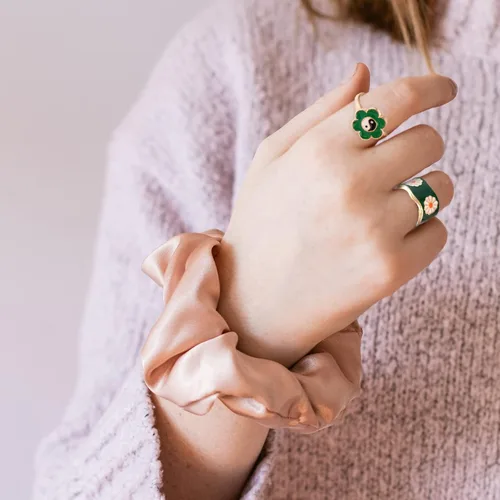 Vista 4 de Long tiantian Juego de anillos turquesa para mujer, anillos vintage occidentales, joyería bohemia de verano para adolescentes, niñas, anillos