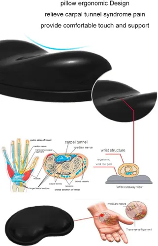 Vista 5 de Juego de reposamuñecas de gel para teclado y mouse – Soporte para teclado y mouse para oficina, juegos, computadora, laptop, ergonómico, cómodo