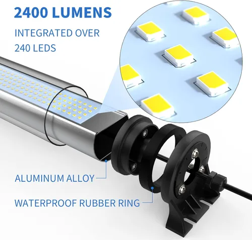 Vista 3 de 20W IP66 luces a prueba de explosiones llevó la luz del tubo de trabajo de la luz de la máquina Iluminación industrial para la máquina CNC 110V a