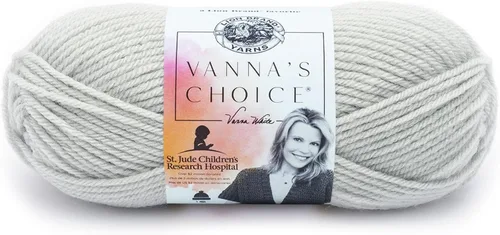 Vista 18 de Lion Brand Yarn (1 madeja) Hilo Vanna's Choice, mármol gris