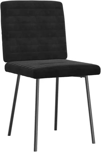 Vista 5 de Black Velvet Dining Chair Set of 2, Modern Kitchen Chairs for Dining Table, Comfortable Living Room Seating, Plywood Frame