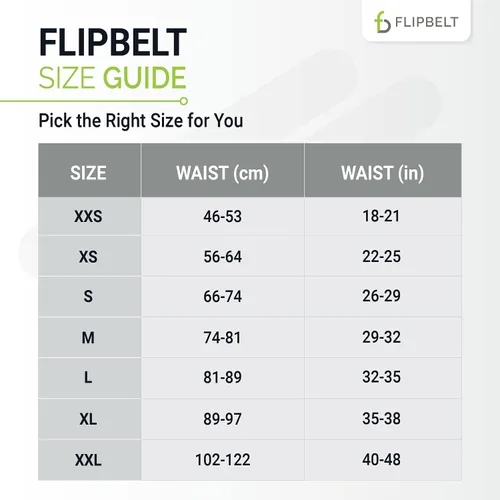 Vista 3 de FlipBelt - Cinturón de correr clásico, riñonera para correr unisex, empresa de EE. UU