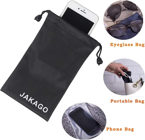 Vista 6 de Paquete de 2 bolsas de almacenamiento para teléfono celular, funda de microfibra suave para gafas, bolsa impermeable para gafas de sol, funda