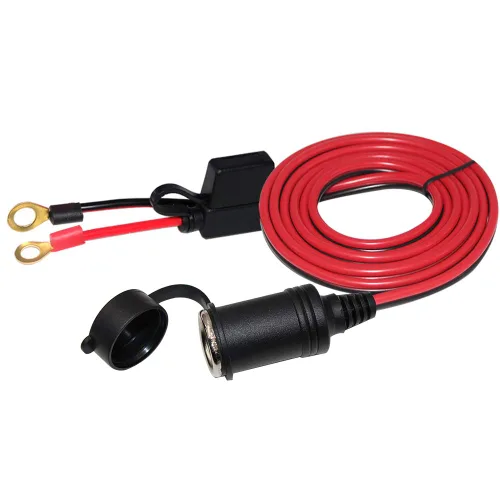 Vista 9 de SPARKING Enchufe para encendedor de cigarrillos hembra de automóvil de 3 pies a terminales de ojal, cable de extensión de 12 V con fusible de 10 A