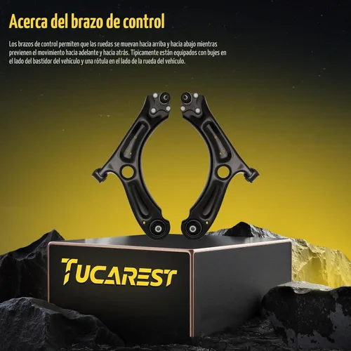 Vista 3 de TUCAREST K621949 K621950 (Par) Brazo de Control Inferior Delantero y Conjunto de Junta Esférica Compatible con VW Jetta 2011-2018 con Sedán de 4