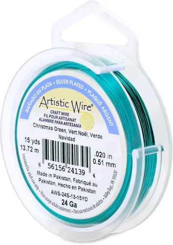 Vista 67 de Artistic Wire, Alambre de cobre de color chapado en plata de calibre 18, resistente al deslustre, amatista, 20 pies
