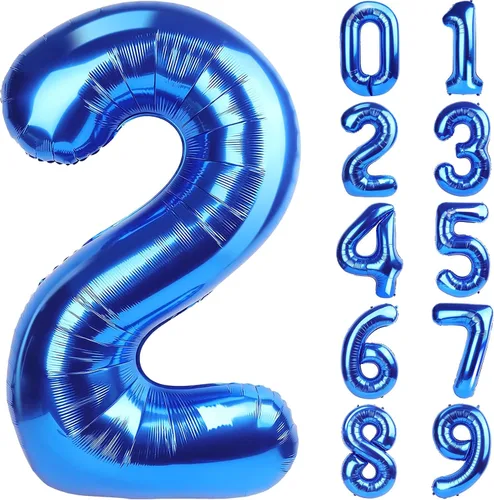 Vista 147 de Globos gigantes de números negros de 40 pulgadas, globos de aluminio de Mylar con helio para cumpleaños, globo número 0 para decoración de fiestas