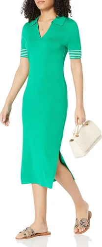 Vista 3 de The Drop Tessa - Vestido tipo suéter tipo polo para mujer