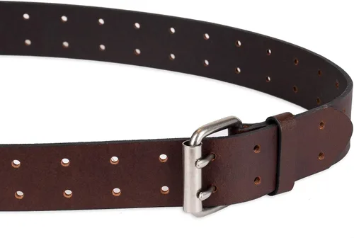 Vista 3 de Dickies - Cinturón de cuero para hombre con hebilla de doble punta