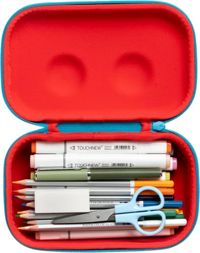 Vista 7 de ZIPIT Caja de lápices Beast para niños, estuche divertido de gran capacidad para la escuela, caja organizadora de papelería, color negro