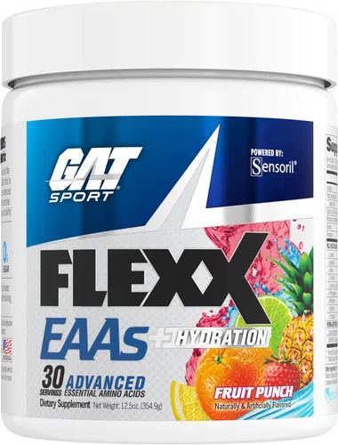Vista 7 de GAT SPORT Flexx EAA + Hydration, aminoácidos esenciales avanzados, 30 porciones (Blue Razz)