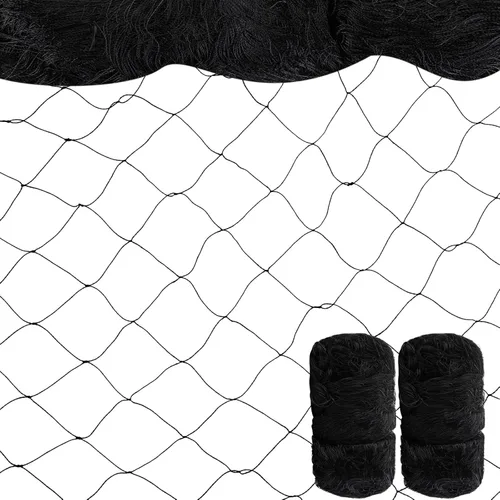 Vista 8 de Windyun - 1 red para pájaros de 50 x 50 pies, malla de 2.4 pulgadas para jardín Heavy Duty Reusable Poultry Barrier for Fruit Tree, Vineyard
