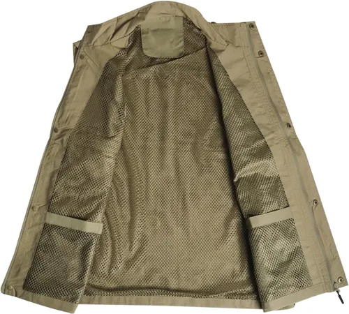 Vista 7 de Gihuo Chaleco utilitario para hombre, versátil, para verano, trabajo, safari, pesca, chaleco de carga con múltiples bolsillos