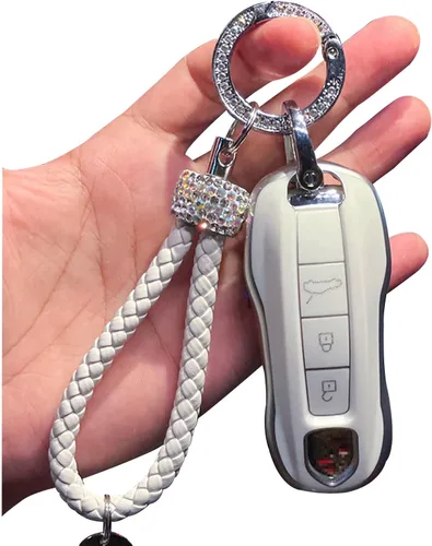Vista 6 de Funda para llaves de coche adecuadas para Porsche Panamera 2010-2019 Cayenne 2011-2020 911 2013-2020 Macan 2014-2019 Boxster 2013-2016 Cayman