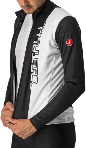 Vista 3 de CASTELLI Traguardo Jersey FZ, Negro claro/blanco, XXL