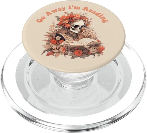 Vista 8 de Bookish - Divertido esqueleto gótico gótico amante de la lectura de libros, PopSockets intercambiables PopGrip