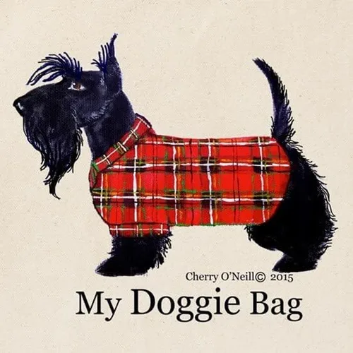 Vista 3 de CafePress Scottie - Bolsa de lona natural bolsa de compras reutilizable