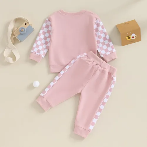 Vista 7 de BeQeuewll Ropa para bebé niña, trajes de otoño e invierno, sudadera de manga larga, sudadera y pantalones para niños pequeños