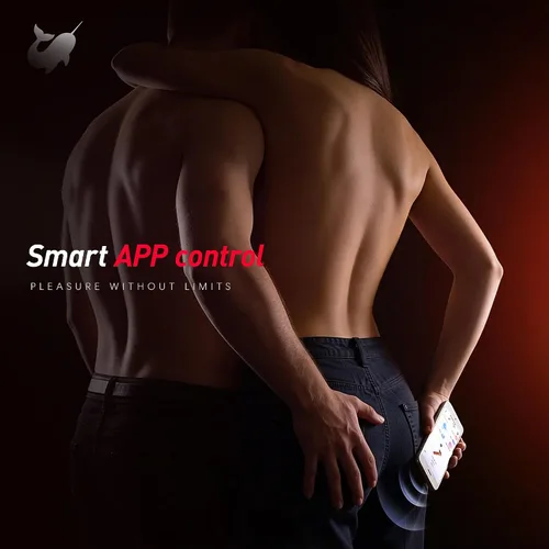 Vista 3 de Koxten Consolador de empuje para adultos, vibrador – Control de aplicación de pene de 8 pulgadas, 9 vibraciones + 9 empujes + consolador cálido