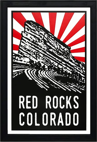 Vista 9 de Rocas Rojas Colorado Art (azul)