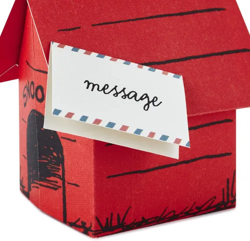 Vista 5 de Tarjeta de felicitación de cumpleaños emergente de Peanuts Snoopy de Hallmark (Casa del perro de Snoopy)