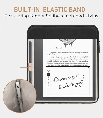 Vista 4 de Moko Funda para Kindle compatible con Kindle Scribe de 10.2 pulgadas (versiones 2024 y 2022), funda protectora con doble bolsillo y soporte