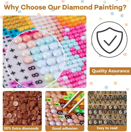 Vista 7 de NAIMOER Kits de arte de diamantes de gato para adultos principiantes, kit de pintura de diamante 5D, kit de mosaico de arte de gemas de taladro